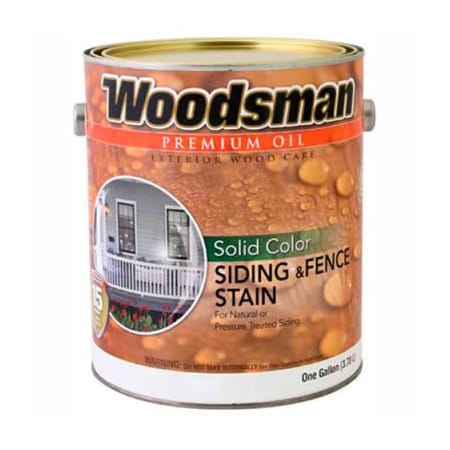 General Paint Woodsman Solid Color Oil Siding & Fence Wood Stain, White, Gallon - 591154